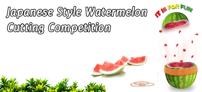 Japanese Style Watermelon Cutting Competition